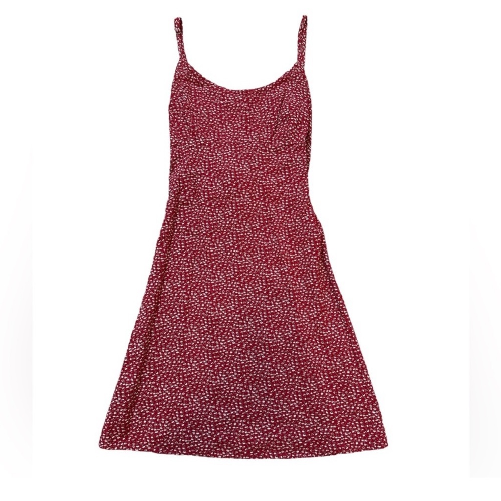 EUC Brandy Melville red floral dress 90s style OSFM